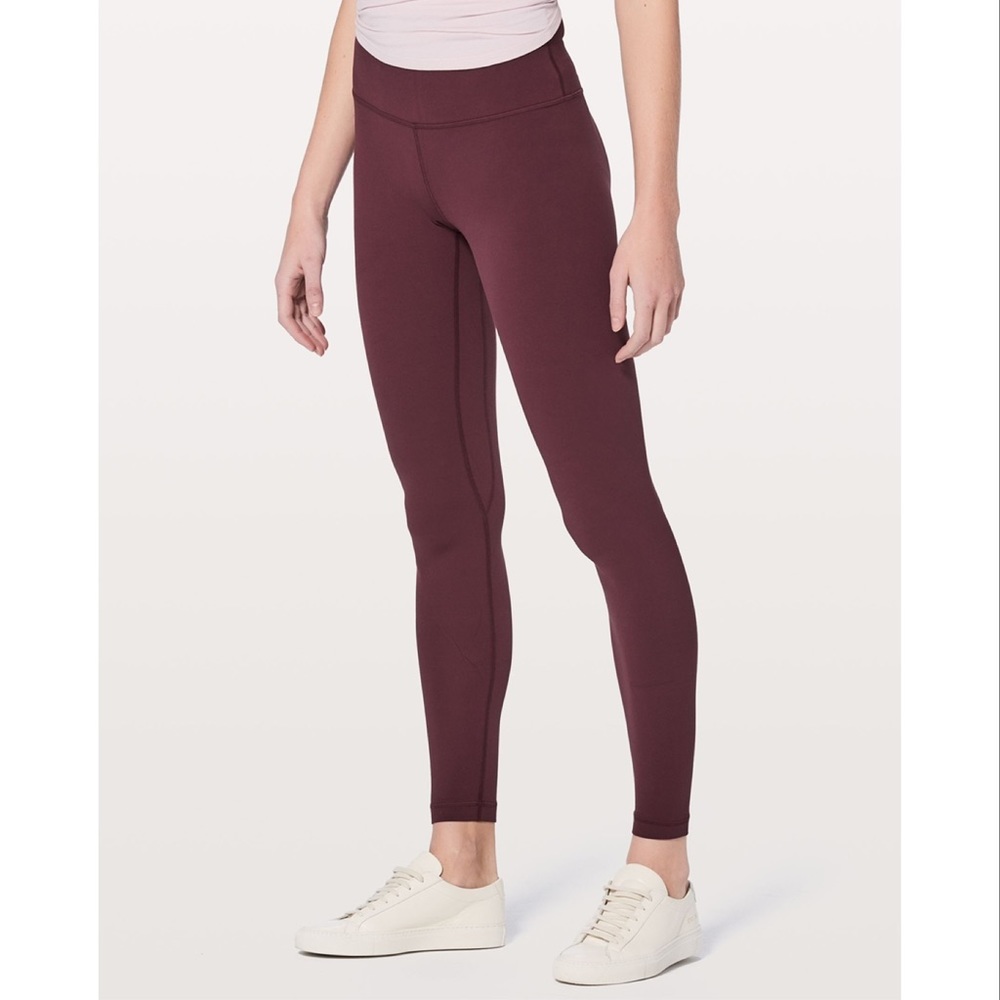 Lululemon Align Pant Leggings High Waisted Tight Maroon Red Burgundy